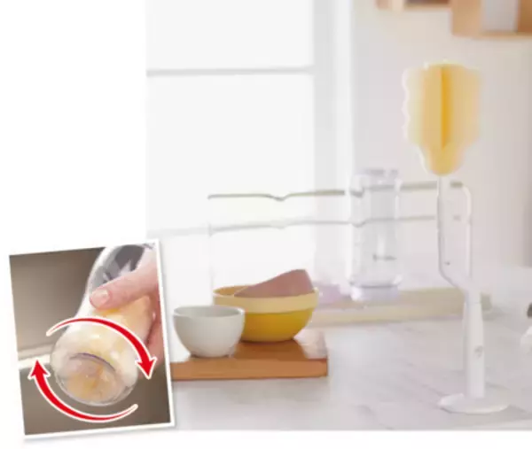 「「＼広口ほ乳びんのための／取り替えができる 回転式ほ乳びん洗い」がアカチャンホンポにて販売開始！」の画像