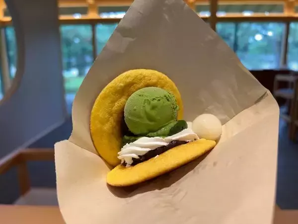 「【京都和菓子】京都御苑限定“福来どらやき”を緑豊かな老舗『笹屋伊織』のカフェで☆」の画像