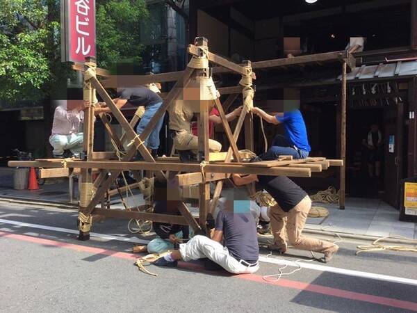 驚愕 16祇園祭後祭密着 山鉾巡行くじとらずの先頭 橋弁慶山の山建て 曳き初め風景を徹底解剖 四条烏丸 16年7月22日 エキサイトニュース