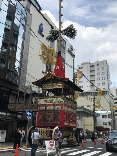 【2019京都祇園祭】鉾建て途中風景☆貴重な長刀鉾天井画や神官清払いも☆