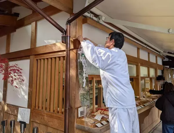 「安井金比羅宮で京都の冬の縁起物「稲宝来」の授与が開始」の画像