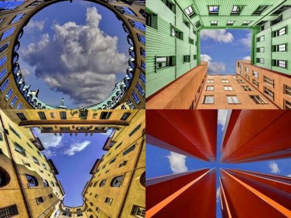 目の覚めるような青 建物のすき間から見上げた青空の写真枚 12年1月17日 エキサイトニュース