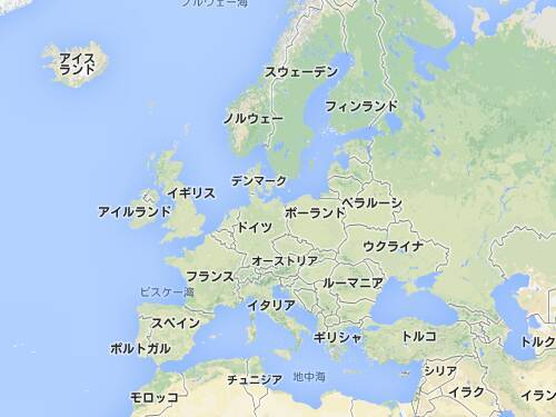 Japan Image 世界地図 ヨーロッパ 国名