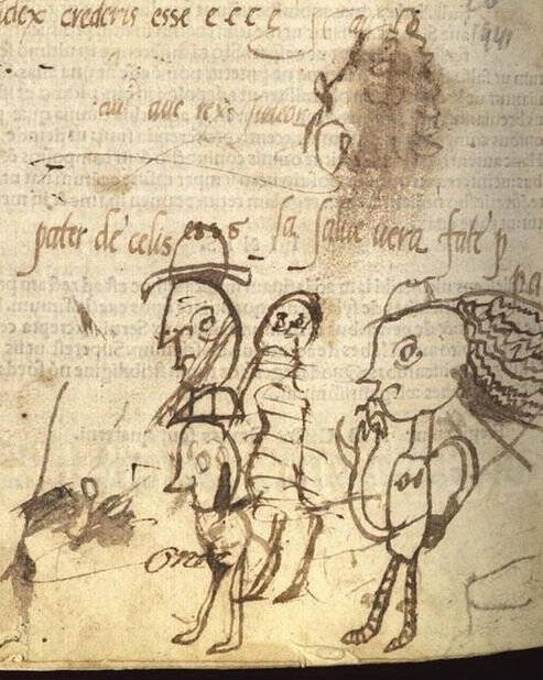 中世ヨーロッパの学生たちも教科書に落書きしていた 当時の本に描かれたユニークな絵 15年1月13日 エキサイトニュース