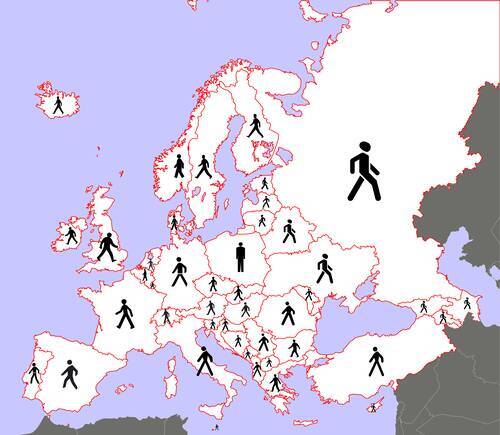 歩行者の道路標識は国ごとにこう違う わかりやすく比較したヨーロッパ地図 年9月27日 エキサイトニュース