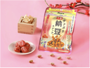カンロ、大粒納豆をフリーズドライしたヘルシーな「梅味の納豆スナック」を新発売！