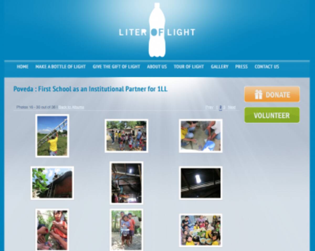 フィリピン 電気のない家庭にペットボトルのソーラー電球 2012年2月3日 エキサイトニュース