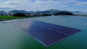 太陽グリーンエナジー、香川県にて「小田池水上太陽光発電所」を開所
