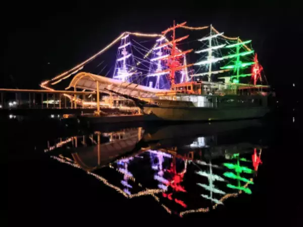 「海に浮かぶ光の芸術！聖夜を彩るマストのツリーが今年も輝く「うずしおクルーズ クリスマスライトアップ」2025年12月31日(水)まで期間限定で開催決定！」の画像