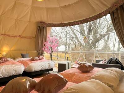 ＜1日1棟限定＞ 花粉・寒さゼロの「インドアお花見」×「夜桜BBQ」でW満喫！ブリリアントヴィレッジ日光、春限定プランを3/9より期間限定スタート