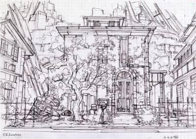 人気アニメで美術設定を手がけた背景デザイナー・金平和茂 新作版画発表展を開催