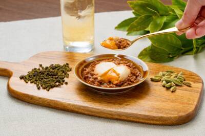 「K&K缶つま」シリーズより「とろ～りスパイスたまご」を発売 ～オイスター×山椒×カルダモンの特製ソースを絡ませて～