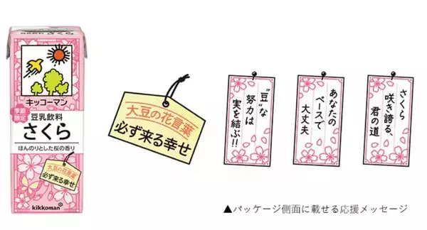新生活を迎える人を応援！「キッコーマン 豆乳飲料 さくら」が期間限定で登場