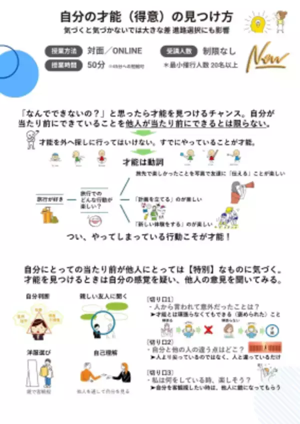 「Hondaの自動車大学校「ホンダ テクニカル カレッジ 関西」が中学生と高校生を対象に自分の得意技や才能に早く気づくための新しい出前授業『自分の才能(得意)の見つけ方』の受付を開始」の画像