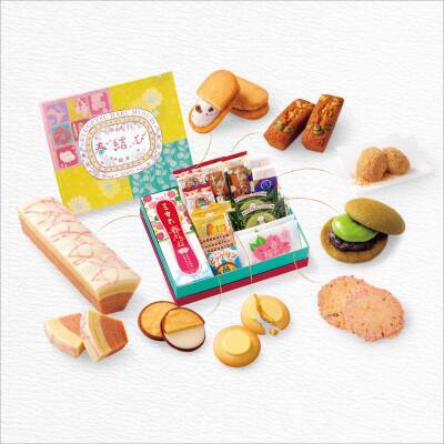 贈りものに迷ったら、春めく北海道の贈りもの　 柳月の「春結び」2月15日(日)発売　 特製風呂敷にお包みした8種の厳選スイーツセット