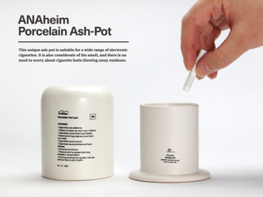 電子タバコユーザーの新定番「ANAheim Porcelain Ash-Pot」2025年8月上旬に発売！機能美を備えた蓋付き磁器製灰皿