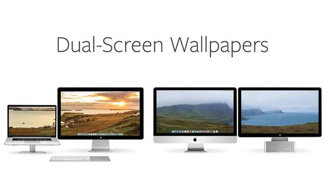 Macのデュアルディスプレイに対応した壁紙が手に入るサイト Dual