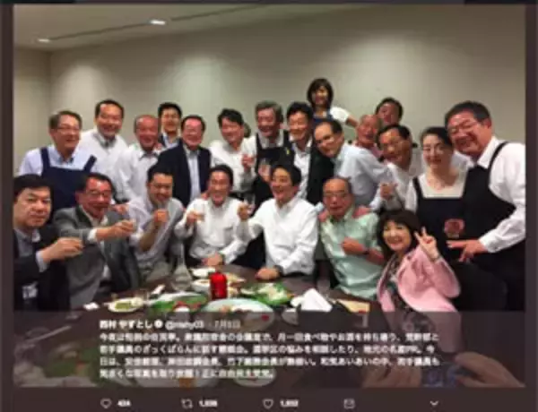 安倍首相の豪雨対策そっちのけ自民飲み会参加に非難轟々！ 一緒に大はしゃぎの安倍側近は言い訳のためデマ拡散