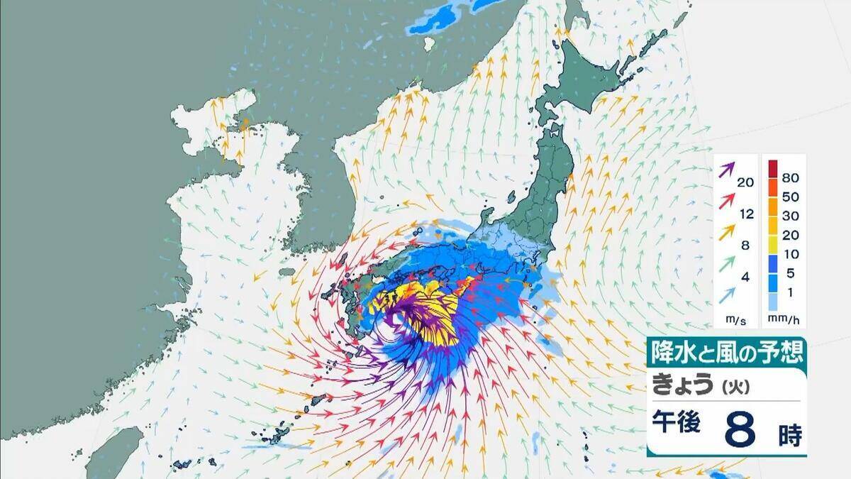 【台風6号】３日明け方から朝に近畿地方に最も接近か　進路によっては警報級の大雨のおそれも…和歌山・徳島などで「線状降水帯半日前予測」発表　奈良・和歌山・徳島で最大２５０ミリ予想【雨と風の最新シミュレーション】