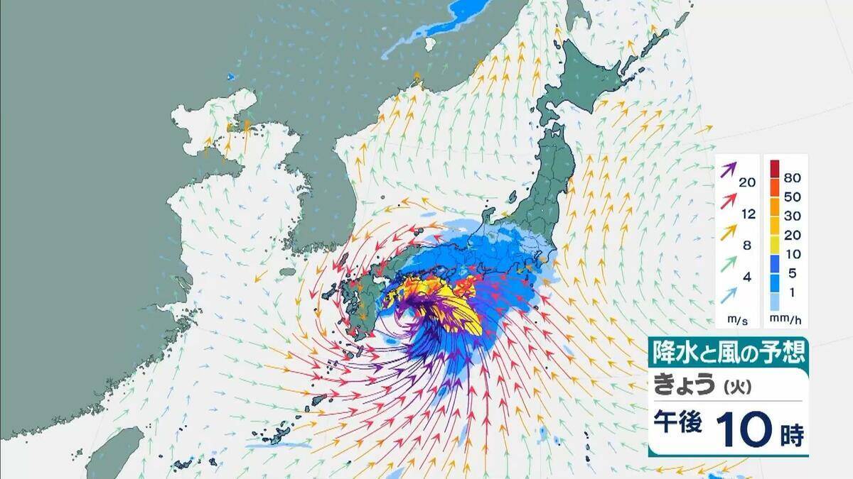【台風6号】３日明け方から朝に近畿地方に最も接近か　進路によっては警報級の大雨のおそれも…和歌山・徳島などで「線状降水帯半日前予測」発表　奈良・和歌山・徳島で最大２５０ミリ予想【雨と風の最新シミュレーション】