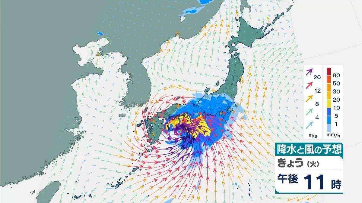 【台風6号】３日明け方から朝に近畿地方に最も接近か　進路によっては警報級の大雨のおそれも…和歌山・徳島などで「線状降水帯半日前予測」発表　奈良・和歌山・徳島で最大２５０ミリ予想【雨と風の最新シミュレーション】