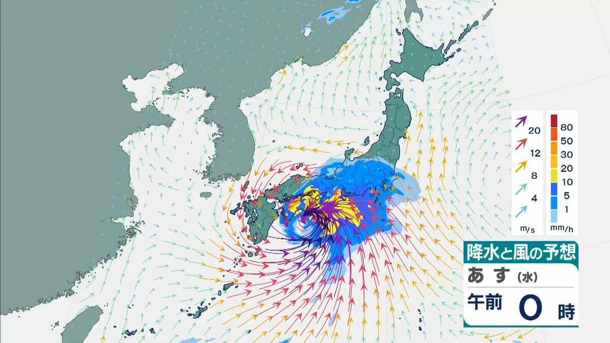 【台風6号】３日明け方から朝に近畿地方に最も接近か　進路によっては警報級の大雨のおそれも…和歌山・徳島などで「線状降水帯半日前予測」発表　奈良・和歌山・徳島で最大２５０ミリ予想【雨と風の最新シミュレーション】