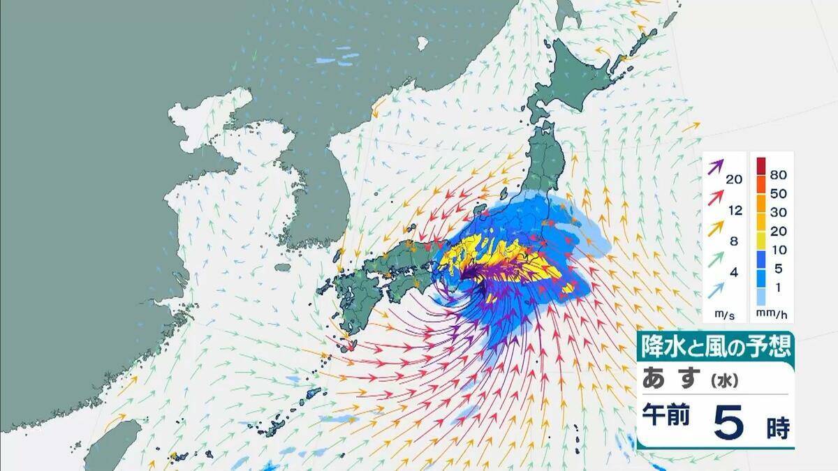 【台風6号】３日明け方から朝に近畿地方に最も接近か　進路によっては警報級の大雨のおそれも…和歌山・徳島などで「線状降水帯半日前予測」発表　奈良・和歌山・徳島で最大２５０ミリ予想【雨と風の最新シミュレーション】