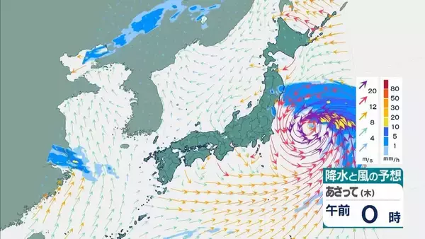 「【台風6号】３日明け方から朝に近畿地方に最接近か　進路によっては警報級の大雨のおそれも…奈良・和歌山・徳島などで「線状降水帯半日前予測」発表　和歌山で「最大３００ミリ」予想【雨と風の最新シミュレーション】」の画像