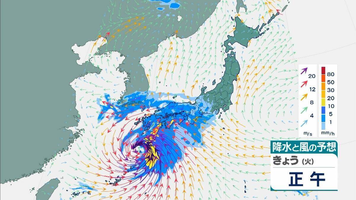 【台風6号】３日明け方から朝に近畿地方に最も接近か　進路によっては警報級の大雨のおそれも…和歌山・徳島などで「線状降水帯半日前予測」発表　奈良・和歌山・徳島で最大２５０ミリ予想【雨と風の最新シミュレーション】