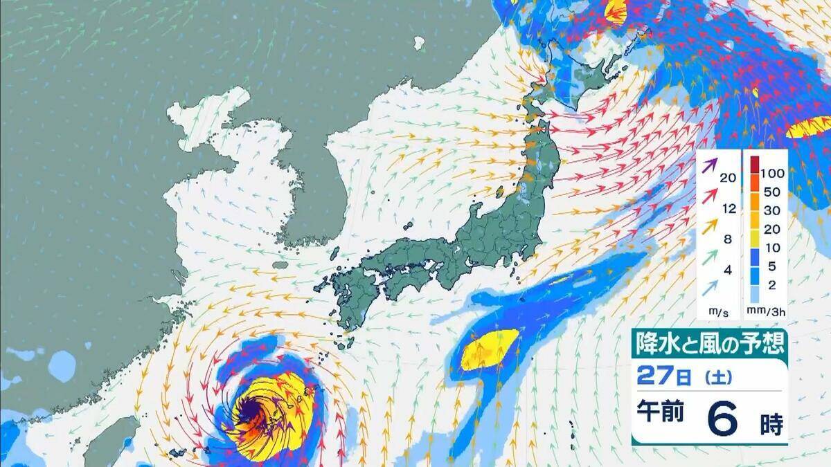 ダブル台風＋梅雨前線の停滞　和歌山県で警報級の雨おそれ　長崎県で300ミリ、熊本県で200ミリの予想　局地的に激しい雨や非常に激しい雨【台風7号　台風8号】