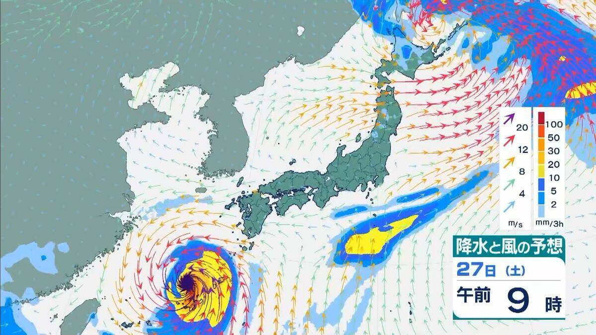 ダブル台風＋梅雨前線の停滞　和歌山県で警報級の雨おそれ　長崎県で300ミリ、熊本県で200ミリの予想　局地的に激しい雨や非常に激しい雨【台風7号　台風8号】