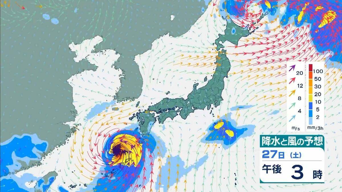 ダブル台風＋梅雨前線の停滞　和歌山県で警報級の雨おそれ　長崎県で300ミリ、熊本県で200ミリの予想　局地的に激しい雨や非常に激しい雨【台風7号　台風8号】