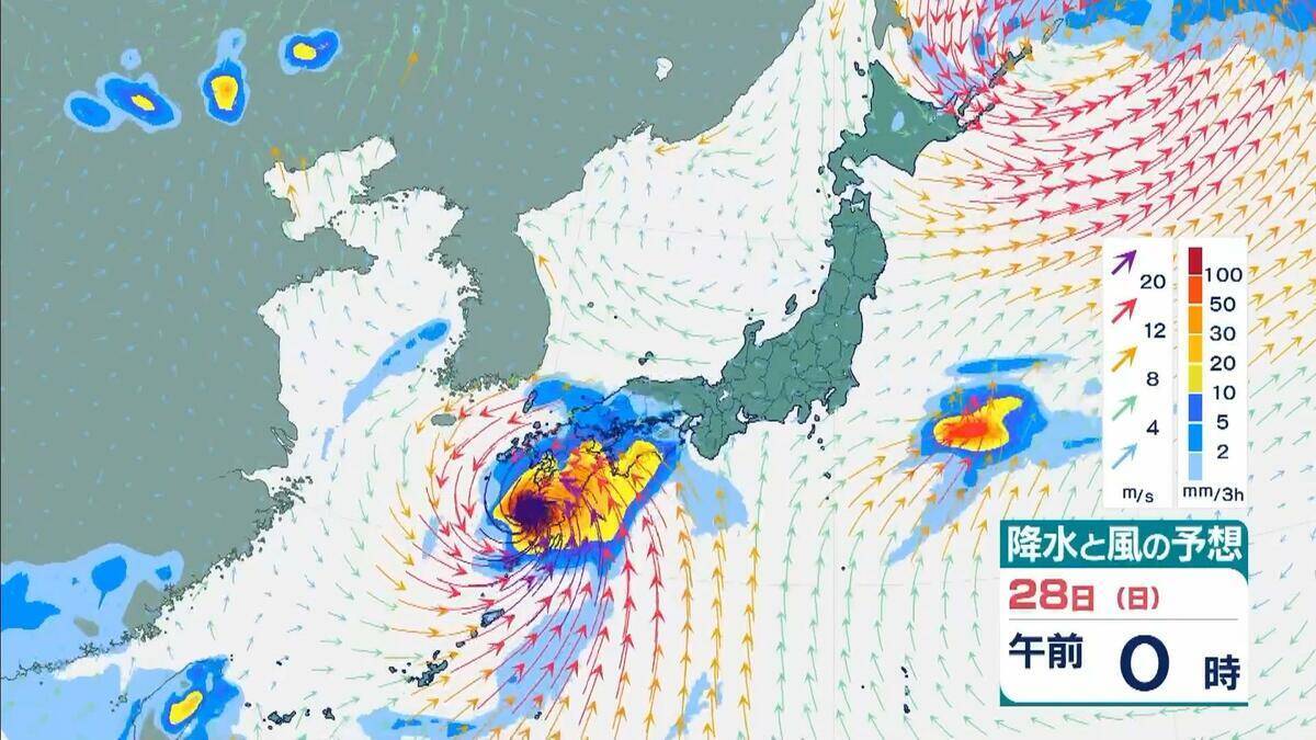 ダブル台風＋梅雨前線の停滞　和歌山県で警報級の雨おそれ　長崎県で300ミリ、熊本県で200ミリの予想　局地的に激しい雨や非常に激しい雨【台風7号　台風8号】