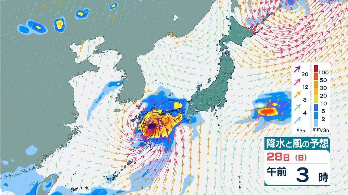 ダブル台風＋梅雨前線の停滞　和歌山県で警報級の雨おそれ　長崎県で300ミリ、熊本県で200ミリの予想　局地的に激しい雨や非常に激しい雨【台風7号　台風8号】