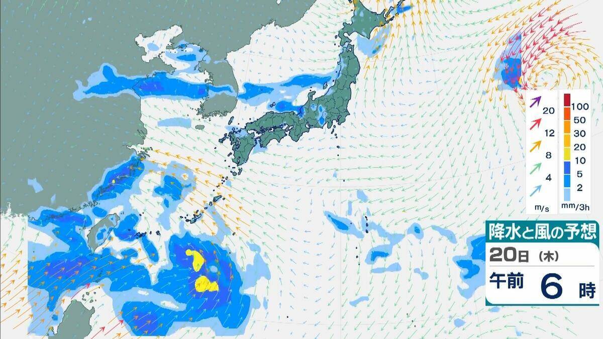 台風18号が発生　この先「非常に強い」勢力に発達　最大瞬間風速は65メートルの予想　日本の南へ進む予想　沖縄や南西諸島接近の可能性は…【気象庁　進路予想】