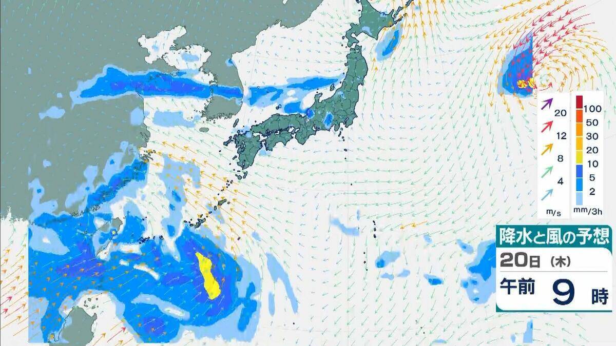 台風18号が発生　この先「非常に強い」勢力に発達　最大瞬間風速は65メートルの予想　日本の南へ進む予想　沖縄や南西諸島接近の可能性は…【気象庁　進路予想】