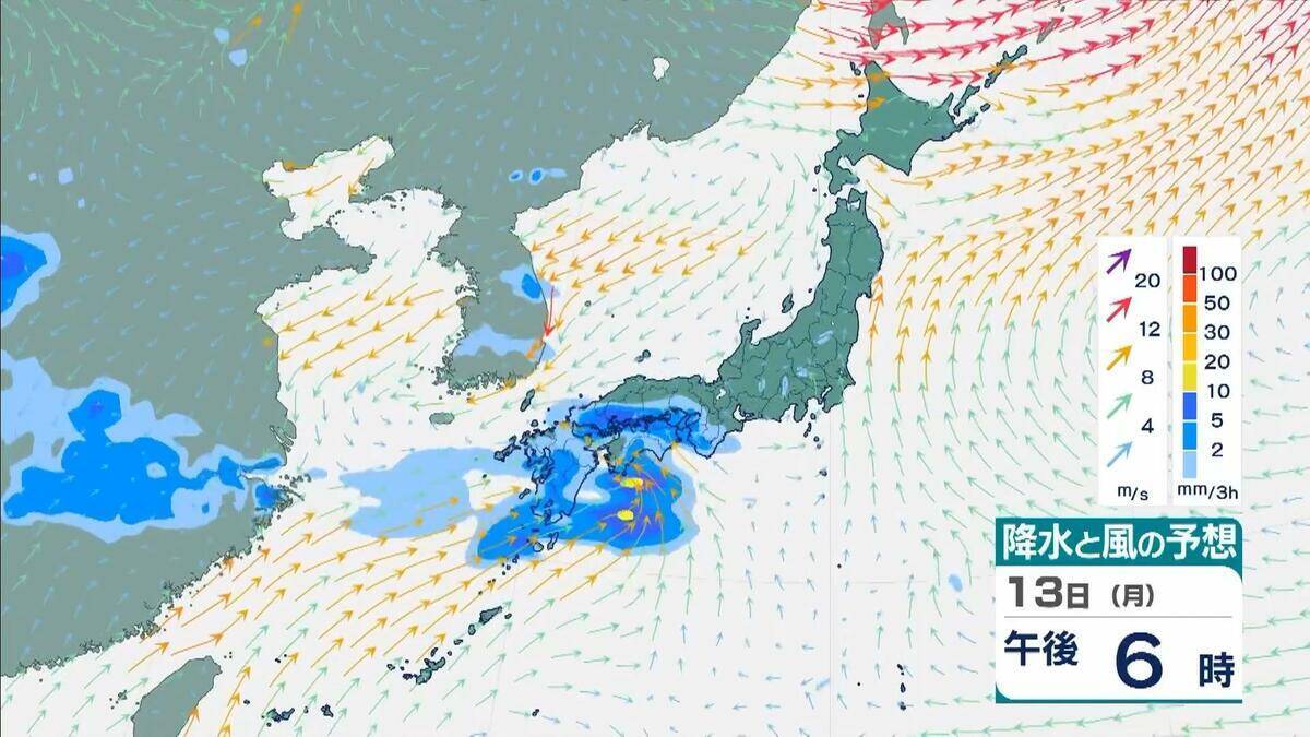 【低気圧が発達】あす10日は西日本で落雷や突風に注意　全国的に雨予報　12日ごろにかけ北日本で大荒れのおそれも【気象庁　雨と風シミュレーション】