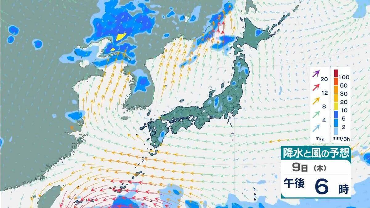 【台風情報】大型で猛烈な勢力の台風9号　“非常に強い”勢力で週末ごろ沖縄の南へ接近か【雨と風最新シミュレーション】