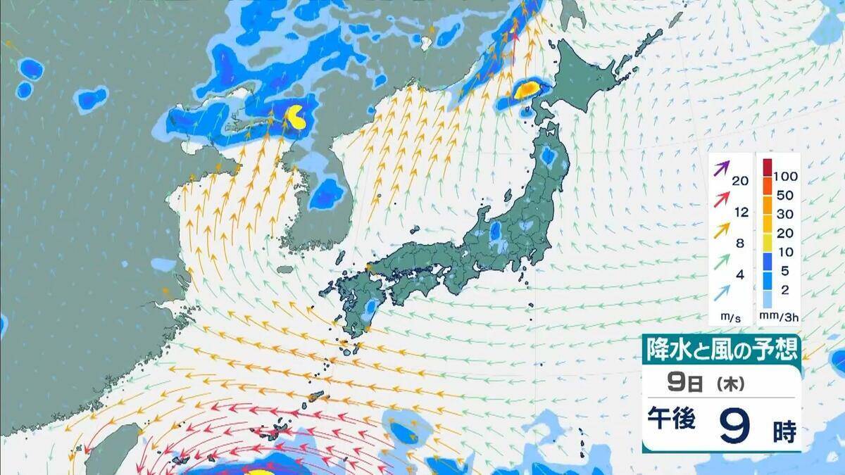 【台風情報】大型で猛烈な勢力の台風9号　“非常に強い”勢力で週末ごろ沖縄の南へ接近か【雨と風最新シミュレーション】
