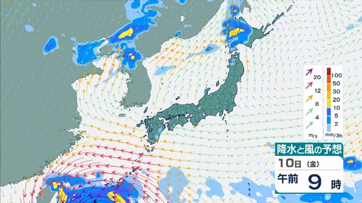 【台風情報】大型で猛烈な勢力の台風9号　“非常に強い”勢力で週末ごろ沖縄の南へ接近か【雨と風最新シミュレーション】