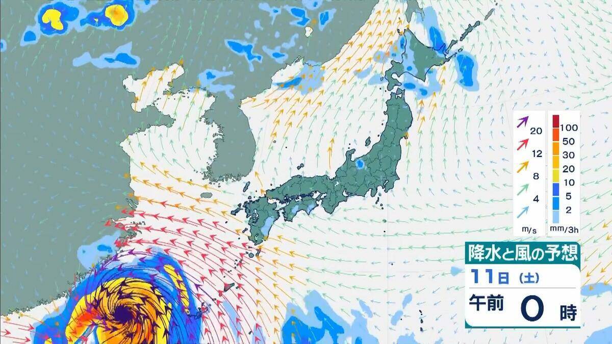 【台風情報】大型で猛烈な勢力の台風9号　“非常に強い”勢力で週末ごろ沖縄の南へ接近か【雨と風最新シミュレーション】