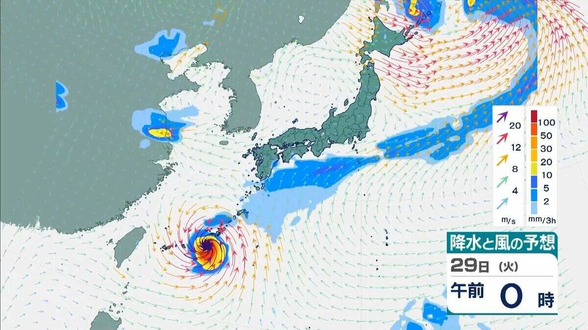 【台風情報】台風26号（スリゲ）発生　26日には暴風域を伴って沖縄の南へ　27日午前には“強い勢力”に発達の見込み　最大瞬間風速は“電柱や街灯も倒れる”55メートルに　【雨と風最新シミュレーション】