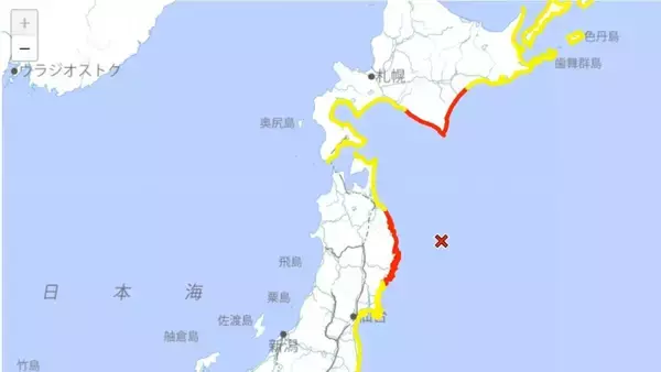 【速報】４道県で津波観測　北海道は浦河で30センチ　青森・岩手・宮城の各港でも観測