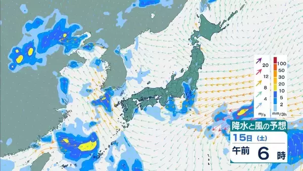 「【台風】異例のルートで台風15号あすにも上陸へ　列島横断して明後日に熱帯低気圧か　関東甲信～北陸～近畿への影響は【気象庁　台風情報　雨風シミュレーション】」の画像