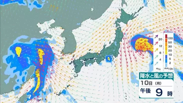 「【台風】異例のルートで台風15号あすにも上陸へ　列島横断して明後日に熱帯低気圧か　関東甲信～北陸～近畿への影響は【気象庁　台風情報　雨風シミュレーション】」の画像