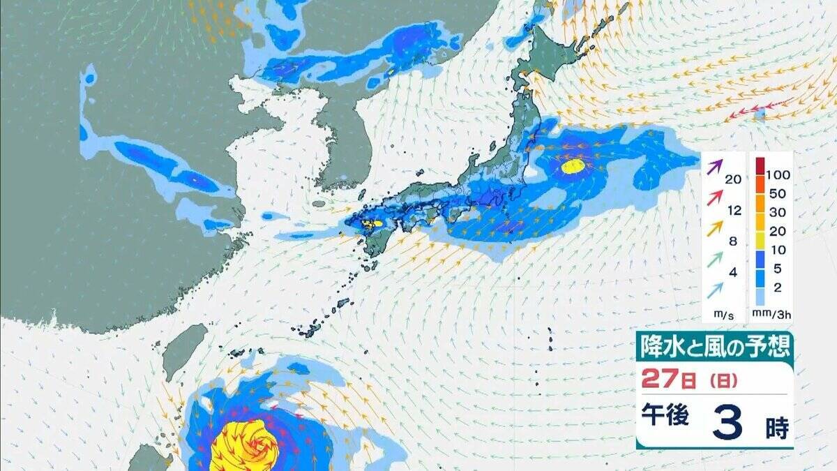 【台風のたまご】フィリピンの東にある「熱帯低気圧」が24時間以内に台風に　27日には「暴風域」を伴って沖縄の南に到達し「強い」勢力へ　最大瞬間風速は“走行中のトラックも横転する”50メートルにも