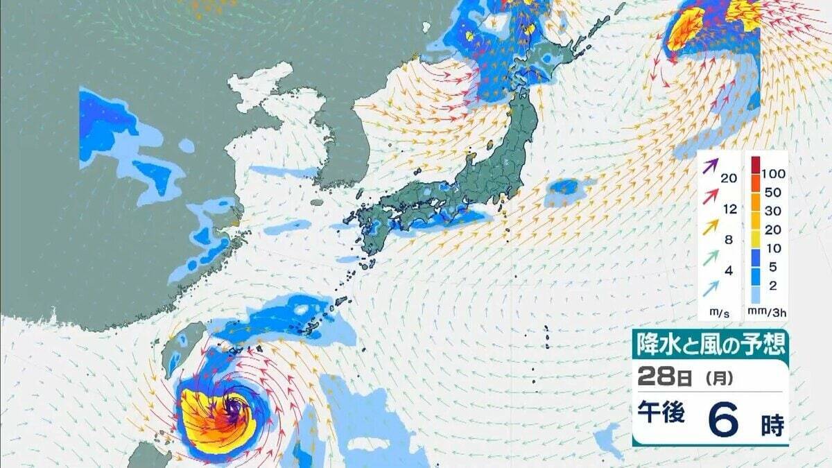 【台風のたまご】フィリピンの東にある「熱帯低気圧」が24時間以内に台風に　27日には「暴風域」を伴って沖縄の南に到達し「強い」勢力へ　最大瞬間風速は“走行中のトラックも横転する”50メートルにも