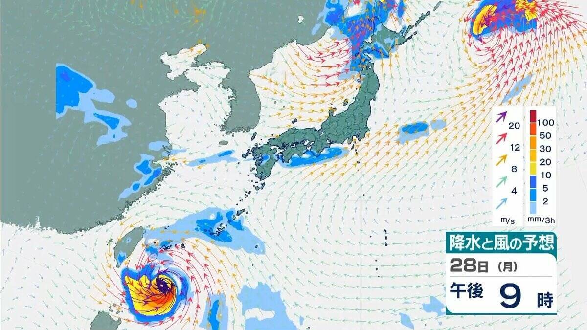 【台風のたまご】フィリピンの東にある「熱帯低気圧」が24時間以内に台風に　27日には「暴風域」を伴って沖縄の南に到達し「強い」勢力へ　最大瞬間風速は“走行中のトラックも横転する”50メートルにも