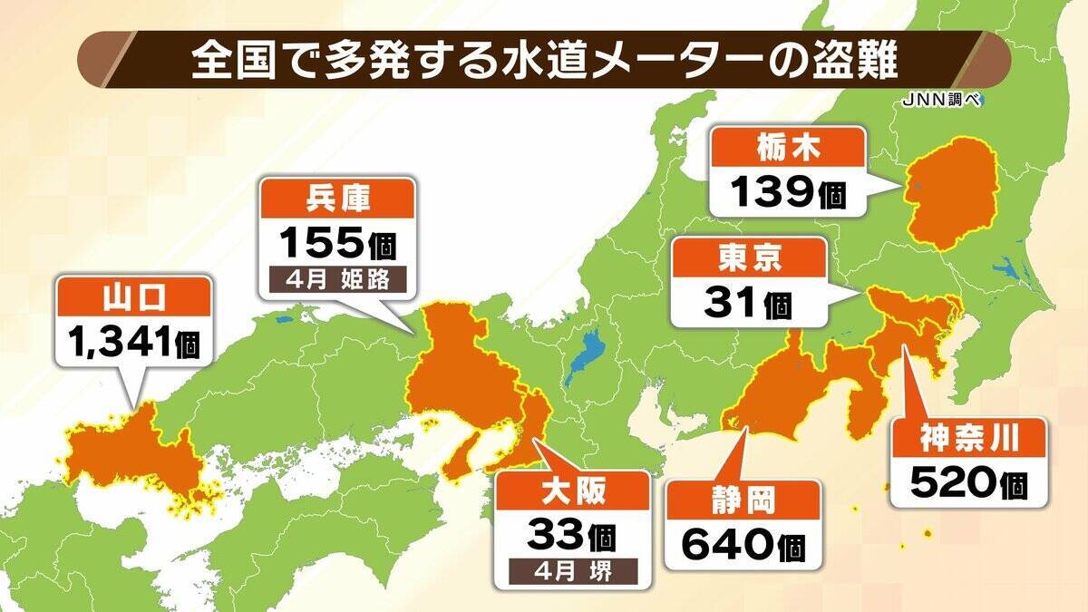 【水道メーター盗難多発】銅価格の高騰→“換金目当て”の窃盗か…狙われやすいのは「空き家の多い集合住宅」自治体レベルで対策すれば「水道料金が上がる可能性」