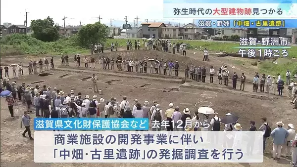 弥生時代の大型の建物跡「中畑・古里遺跡」見つかる　“県内最大規模”床面積は約１２６平方メートル　滋賀・野洲市